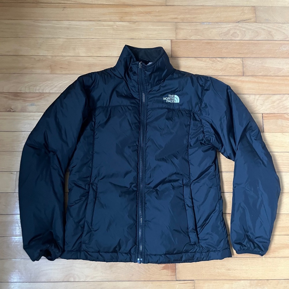 The North Face Black Insulated Puffer Jacket Mock Neck Full Zip Mens Small